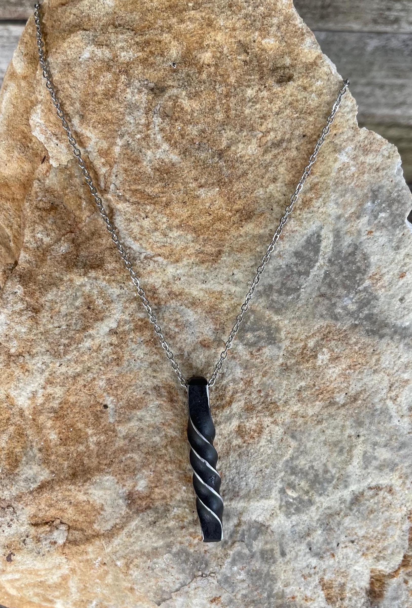 Hand-forged Twist Pendant Necklace