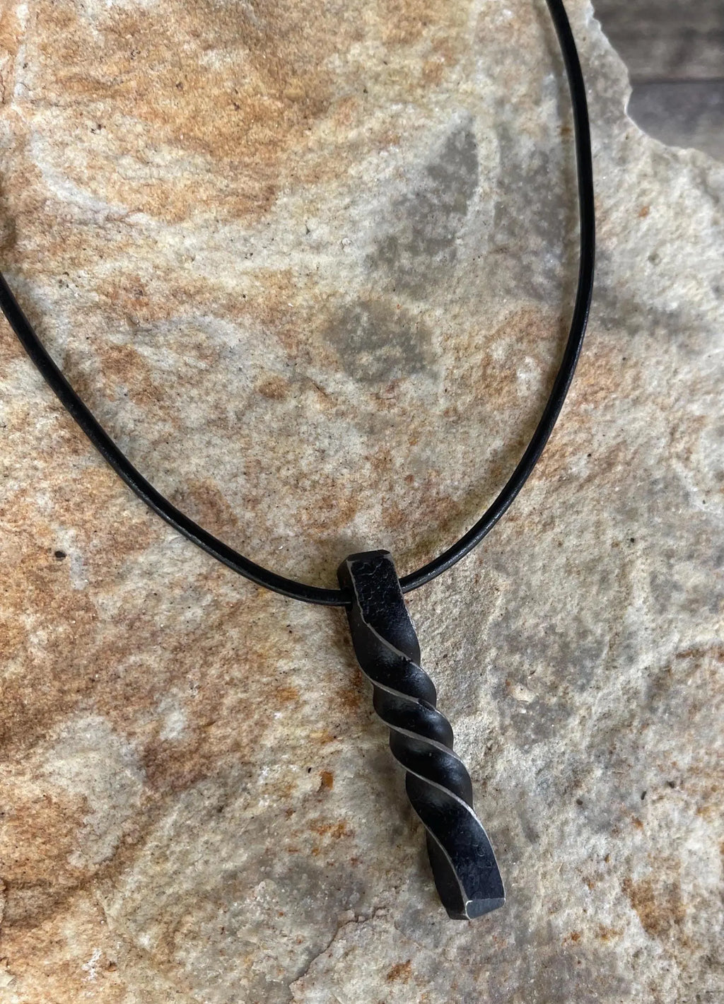 Hand-forged Twist Pendant Necklace