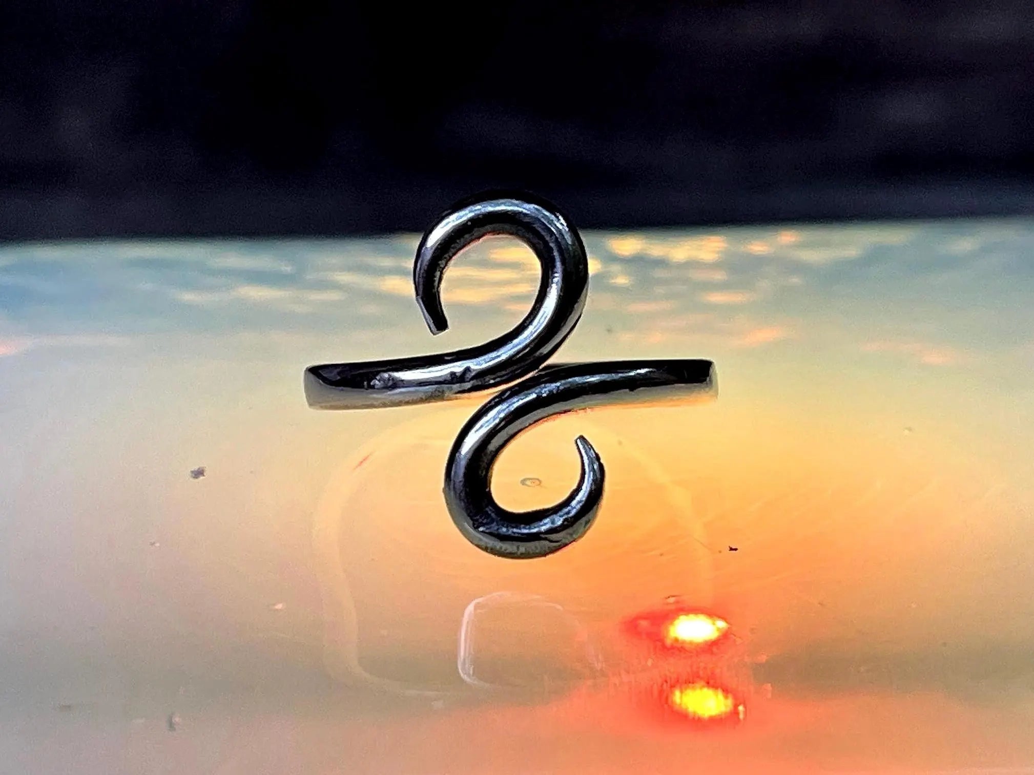 Hand-Forged Stainless Steel Infinity Ring