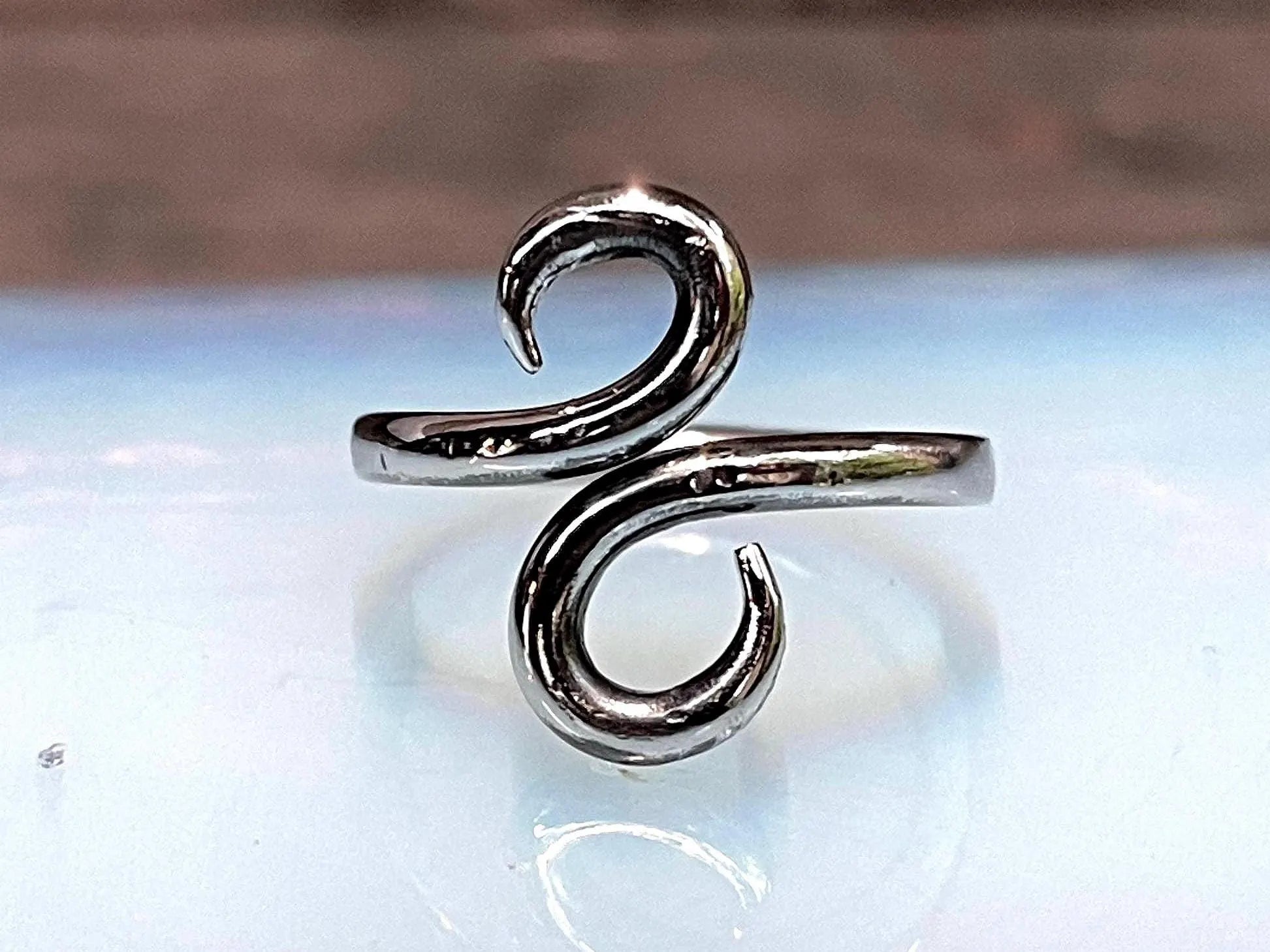 Hand-Forged Stainless Steel Infinity Ring