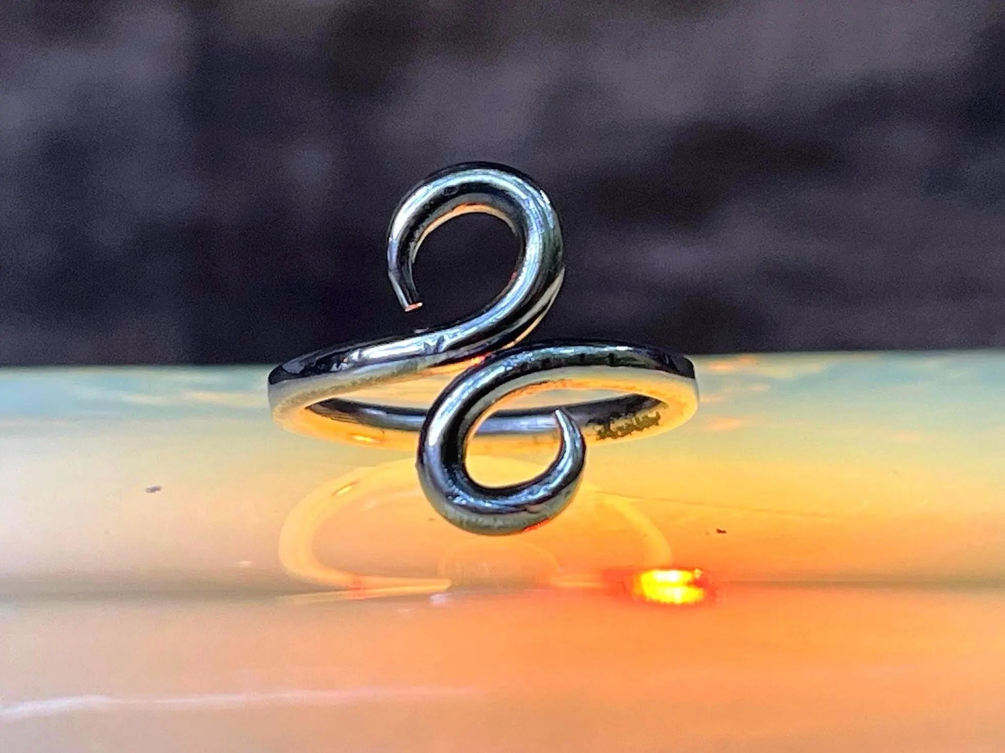 Hand-Forged Stainless Steel Infinity Ring
