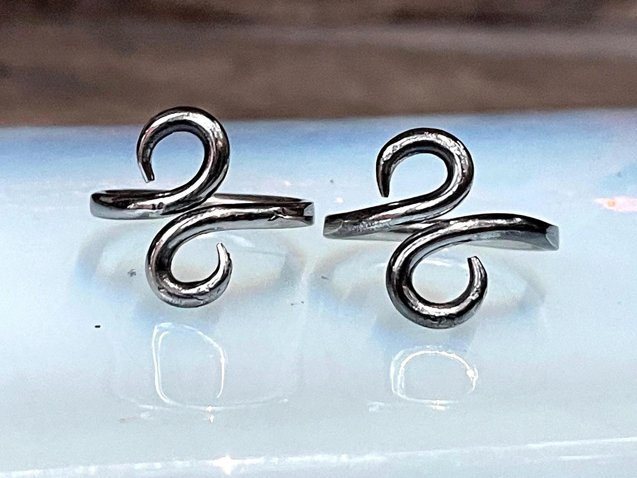 Hand-Forged Stainless Steel Infinity Ring