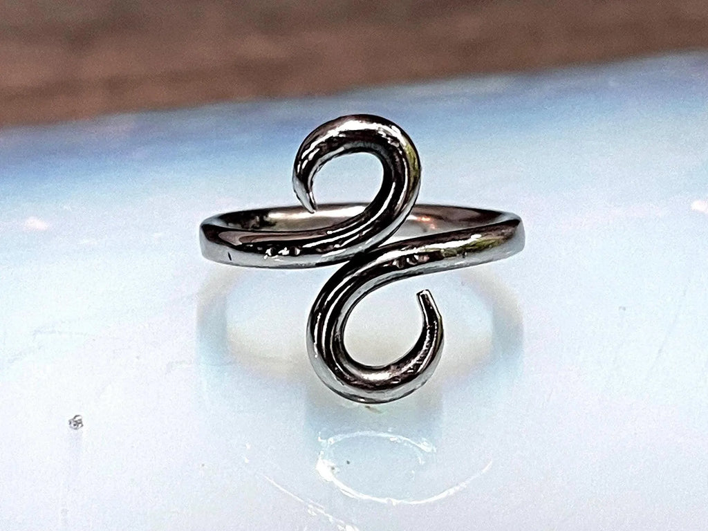 Hand-Forged Stainless Steel Infinity Ring