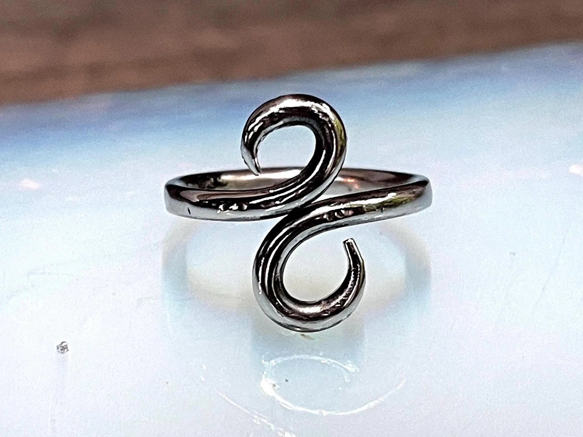 Hand-Forged Stainless Steel Infinity Ring