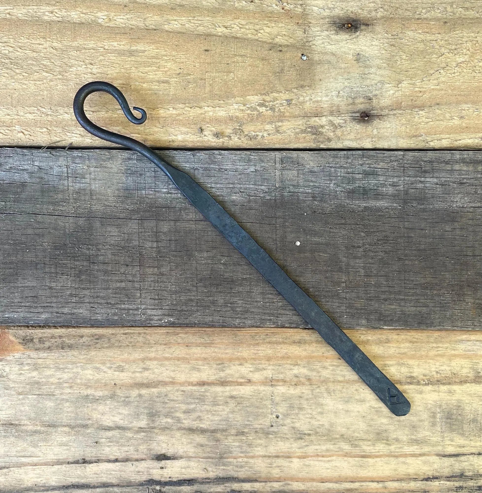 Hand-Forged Steel Bookmark - Scroll