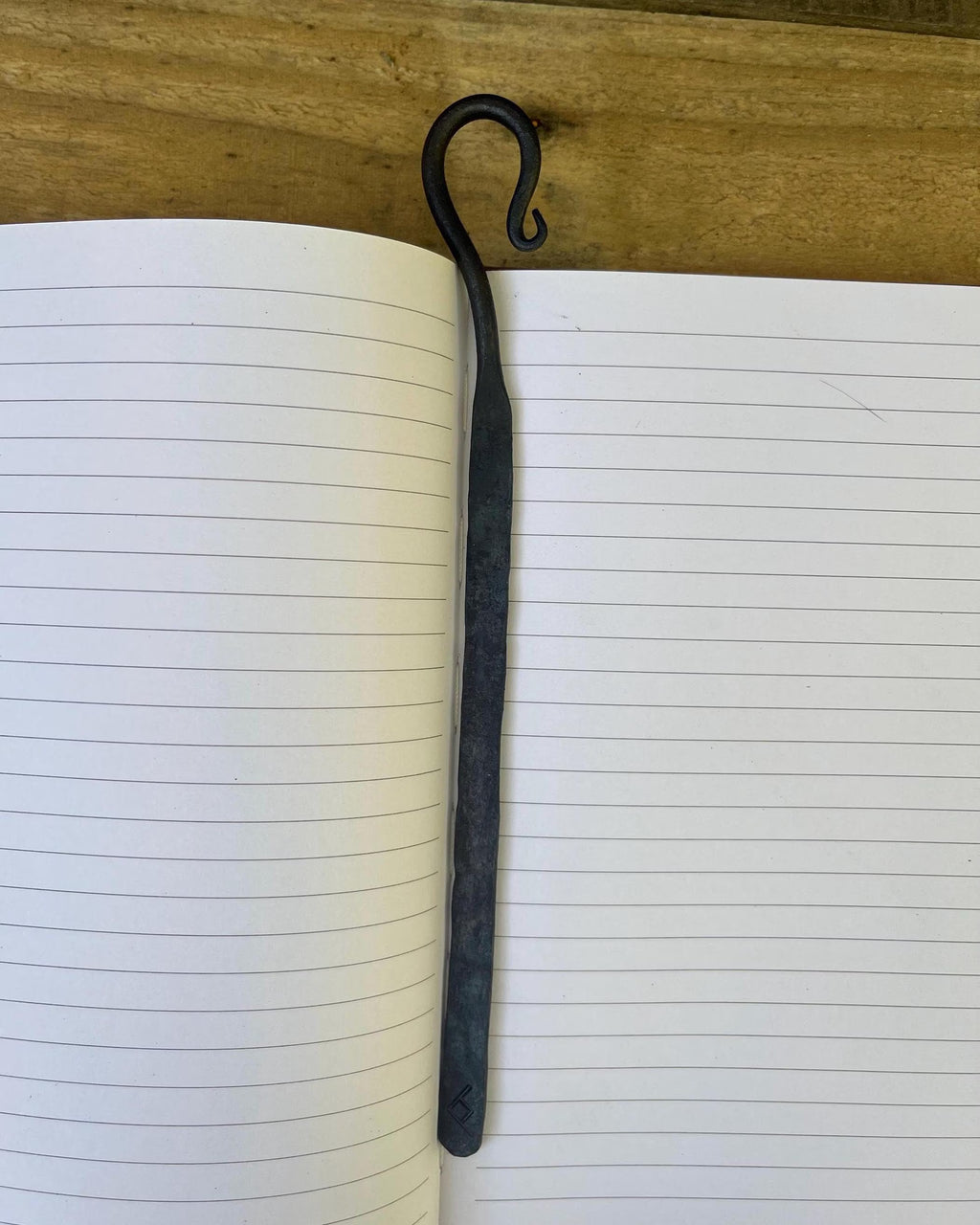 Hand-Forged Steel Bookmark - Scroll